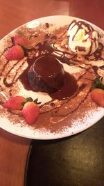 Close-up of cake on plate