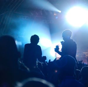 People enjoying at concert