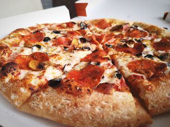 Close-up of pizza