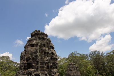 Low angle view of temple against sky