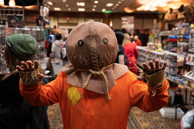 Subject dressed in a scarecrow costume at astronomicon 6  in livonia, michigan on march 05, 2023