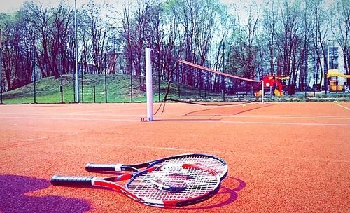 View of basketball hoop