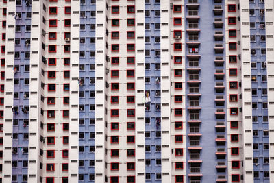 Close up of apartment building in singapore