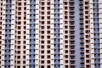 Close up of apartment building in singapore