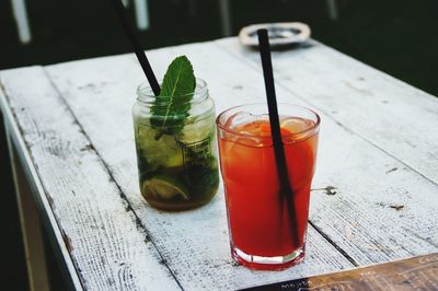 Close-up of drink on table