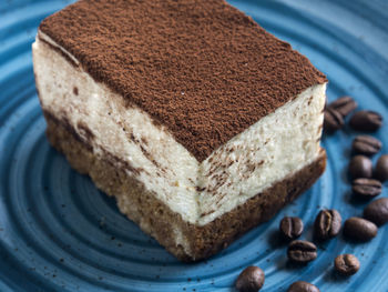 Close-up of sweet food in plate on table