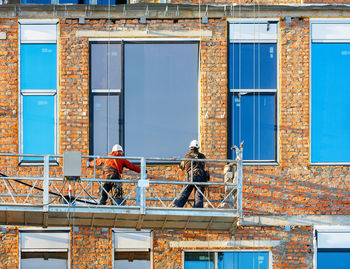 Men working at construction site