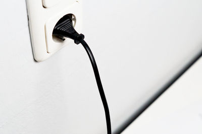 Close-up of network connection plug
