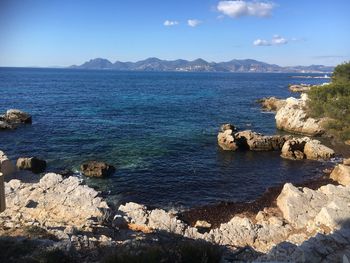 Scenic view of sea against sky