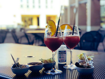 Close-up of drink on table