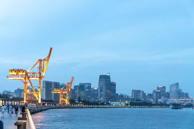 Urban architecture on the bund in shanghai, china