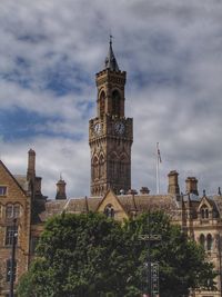 Low angle view of bradford town hall