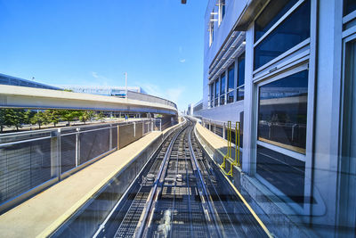 High angle view of railroad tracks