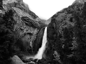 Scenic view of waterfall