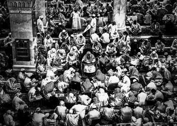 Group of people on the wall