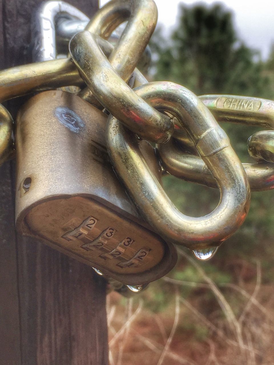 metal, close-up, metallic, rusty, focus on foreground, chain, padlock, lock, security, safety, protection, connection, old, strength, day, fence, handle, iron - metal, part of, communication
