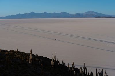 Scenic view of desert against sky