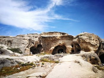 Rock formations against sky