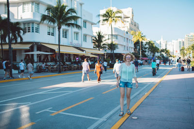 People walking on street