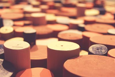 Full frame shot of candles