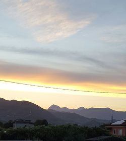 Scenic view of landscape against sky during sunset