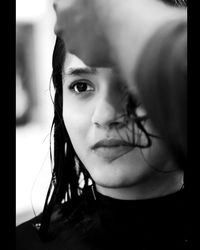 Close-up portrait of woman