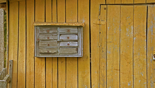 Close-up of closed door