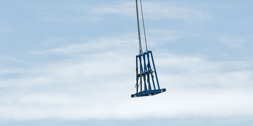 Low angle view of sailboat against sky