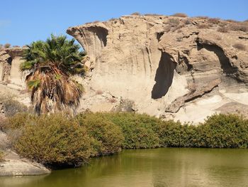 View of rock formation against sky