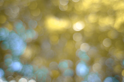 Defocused image of illuminated lights