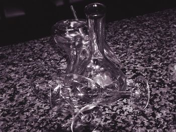 Close-up of wineglass on table