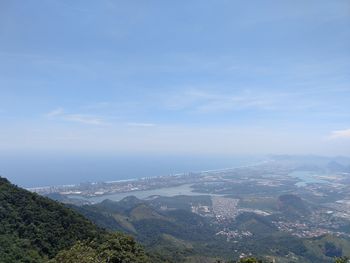 High angle view of cityscape against sky