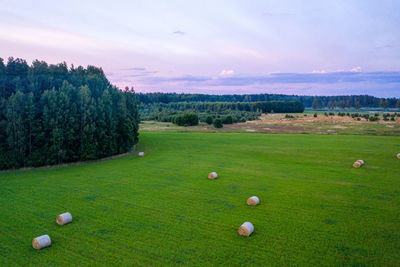 Scenic view of golf ball against sky