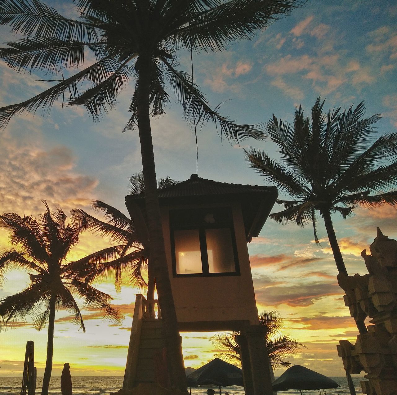 sunset, sky, tree, cloud - sky, dramatic sky, orange color, silhouette, no people, romantic sky, outdoors, architecture, beauty in nature, nature, day