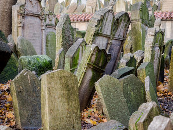 Panoramic view of cemetery