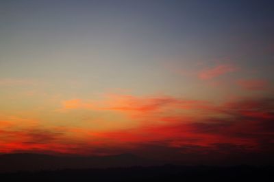 Scenic view of dramatic sky during sunset