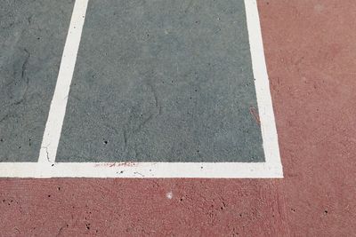 High angle view of marking on sports field