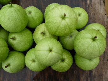 High angle view of guava