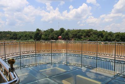 Scenic view of swimming pool against sky