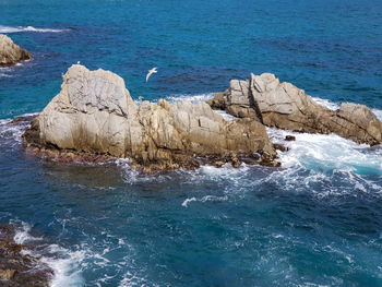 Rocks in sea