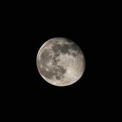 Low angle view of moon in sky