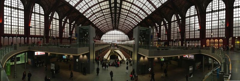 Panoramic view of railroad station