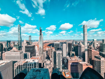 Towers of new york against sky