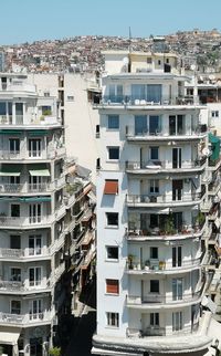 Low angle view of buildings in city