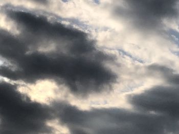 Low angle view of cloudy sky