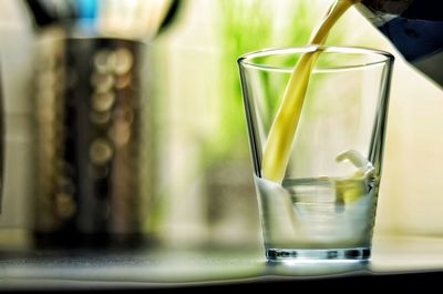 Close-up of drink on table