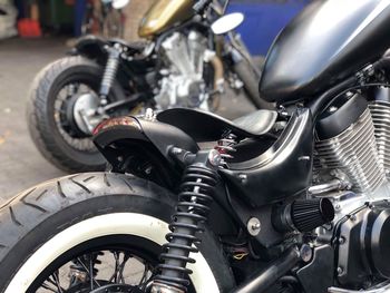 Close-up of motorcycle