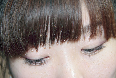 Close-up portrait of teenage girl