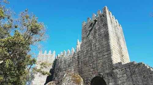 Low angle view of historical building against sky