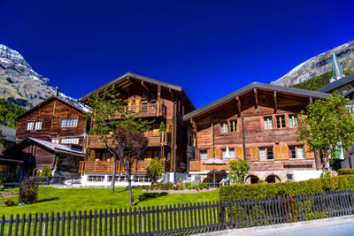 Buildings against blue sky